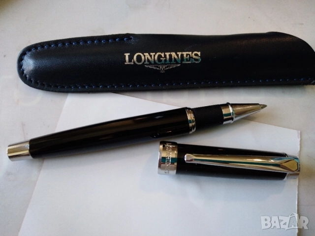 Елегантна химикалка Longines с кожен калъф