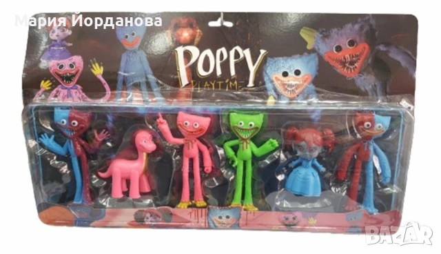 Фигурки, Тип Хъги Лъги, Пластмасови, Комплект 6 броя, Многоцветни