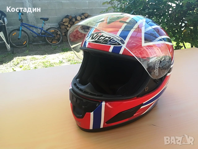 Мото каска Nitro Fibroglass размер М 58 см, снимка 2 - Аксесоари и консумативи - 55002981
