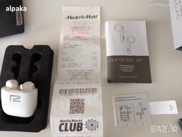 Продавам безжични bluethot слушалки CHRONOS AIR, снимка 4 - Слушалки, hands-free - 54865750