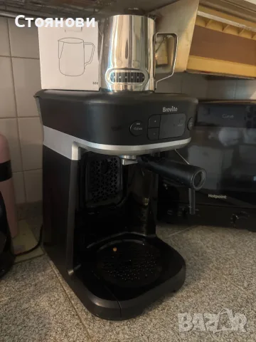 Breville 3в1 кафе машина-espresso-филтър-капсули milk frother подарък термо каничка, снимка 7 - Кафемашини - 55501027