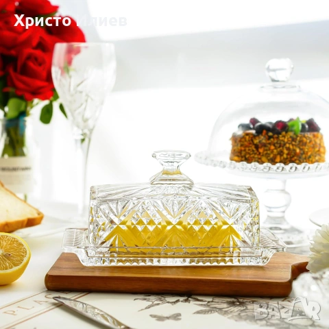 Кристална кутия за масло, снимка 2 - Други - 55200646