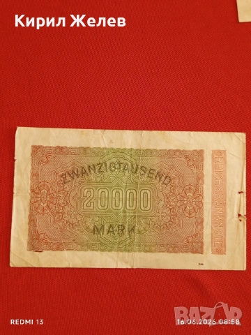 Две райхбанкноти 200 000 марки 1923г. / 20 000 марки 1923г. Германия редки за КОЛЕКЦИЯ 53249, снимка 9 - Нумизматика и бонистика - 54921516