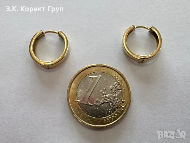 ЗЛАТНИ ОБЕЦИ 14К 585 -1,65 г, снимка 3 - Обеци - 55300399