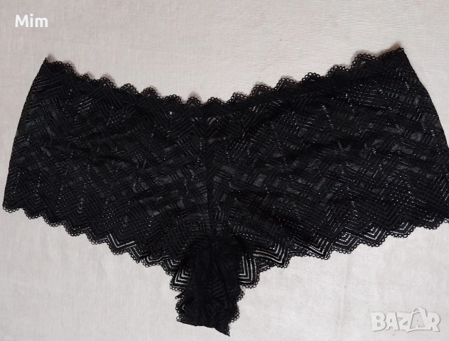 L Черна дантелена бикина , снимка 8 - Бельо - 54011690