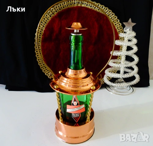 Медна поставка за бутилка,музикална латерна Reuge. , снимка 10 - Антикварни и старинни предмети - 54526582