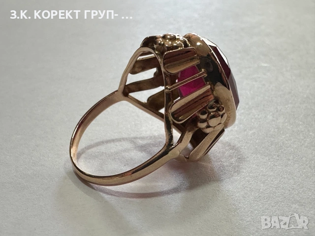 Златен дамски пръстен 14K – 7,07гр, размер 53, снимка 6 - Пръстени - 55117370