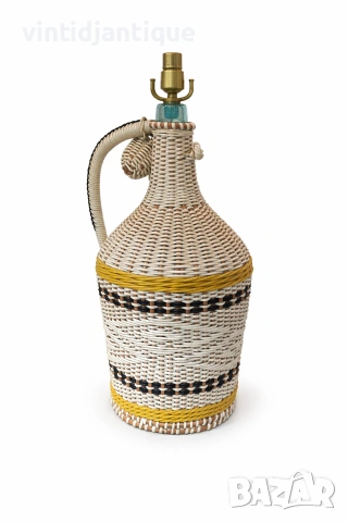 Настолна лампа от ракита, снимка 2 - Антикварни и старинни предмети - 54055823