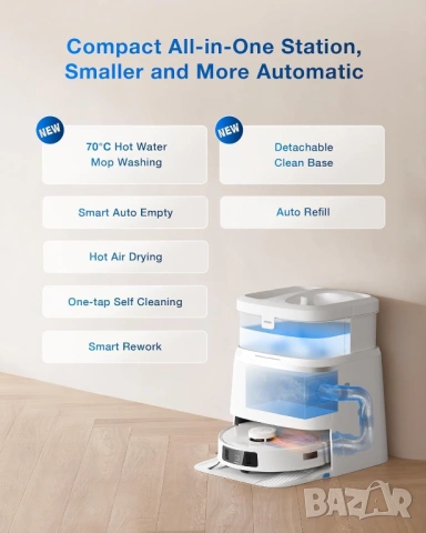 Прахосмукачка ECOVACS DEEBOT T30 PRO OMNI 11000Pa [КАТО НОВА], снимка 4 - Прахосмукачки - 54569298