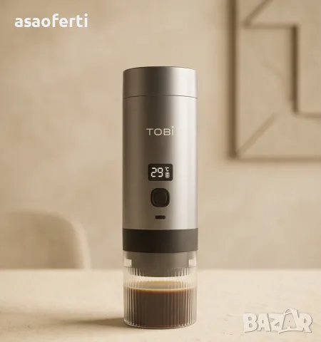Портативна безжична кафемашина 3 в 1 TOBI TB-984, за капсули и мляно кафе, 72W, снимка 3 - Кафемашини - 55416104