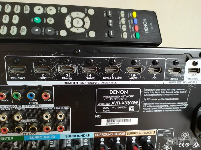 Denon AVR-X3300W 7.2CH Atmos/DTS:X networking AV receiver, снимка 5 - Ресийвъри, усилватели, смесителни пултове - 55619715