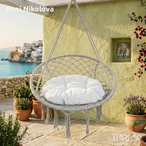 Висяща градинска люлка, снимка 2 - Градински мебели, декорация  - 54235769