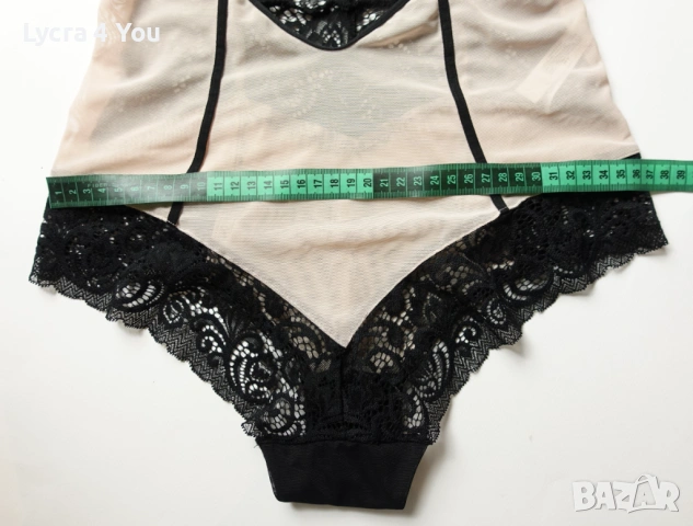 Secret Possessions EU 75C (B) луксозно телесно боди с черна дантела, снимка 12 - Бельо - 54140195