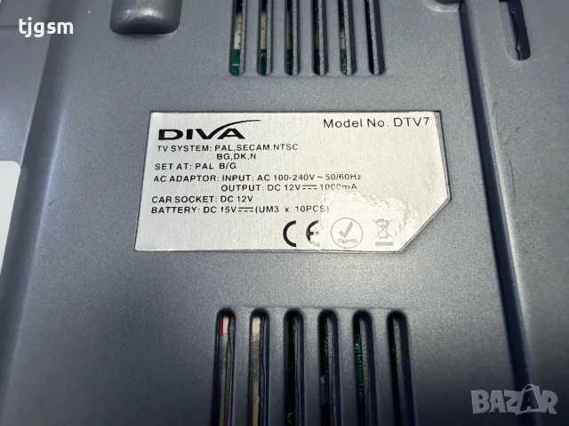 Малък телевизор TV  7" Diva DTV7, снимка 5 - Телевизори - 50332014