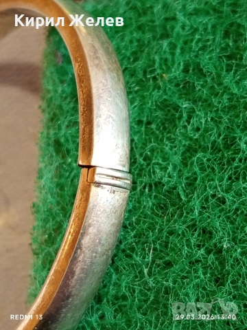 Сребърна класически модел гривна тип бангъл стил и елегантност 51800, снимка 4 - Гривни - 54014076