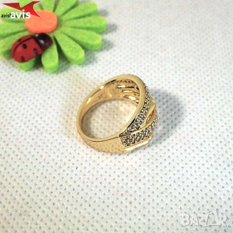 Пръстен с 14К златно покритие 224890, снимка 3 - Пръстени - 54317711