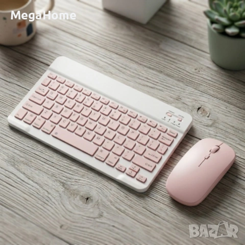 Безжичен Комплект клавиатура и мишка, Bluetooth, Презареждащи се, Мултифункционални, 78 клавиша, снимка 7 - Клавиатури и мишки - 54588597
