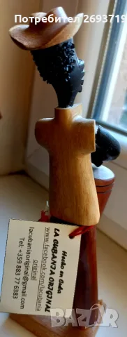Дървено човече от Куба, снимка 2 - Статуетки - 55679545