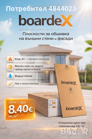Boardex/Бордекс плоскости за външни стени/фасада