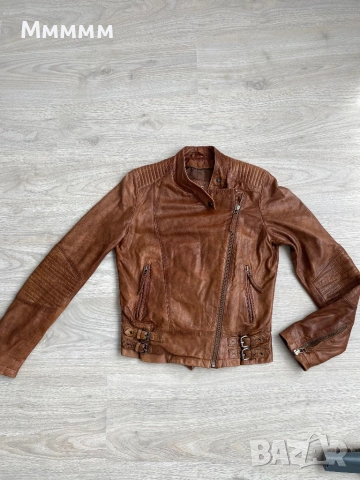 Кожено яке  естествена кожа Mango XS