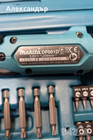 Makita DF001DW акумулаторна отвертка (3.6V,1.5Ah,4.00nm), снимка 4 - Отвертки - 53973896