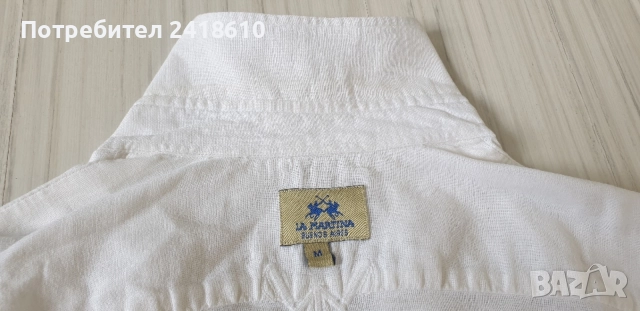La Martina Len/ Лен Slim Fit Mens Size M  ОРИГИНАЛ! Мъжка Ленена Риза., снимка 7 - Ризи - 54883399