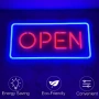 LED неонова табела „OPEN“ за търговски обекти, бар/ресторант (42 см) с верига и димер, снимка 6