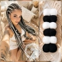 Комплект Бразилско Влакно за Плитки и Прически / Прежда за Коса / Jumbo Braids / Senegalese Twists , снимка 1
