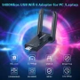 NEWFAST WiFi 6E USB Адаптер AXE5400 – Tri-Band WiFi Dongle с USB 3.0 за PC и лаптоп, снимка 2