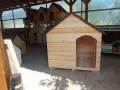 Дървена кучешка къща средни и големи породи кучета , къща кучета от дърво, кучешка колиба , куче, снимка 9