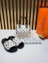 Louis Vuitton Нов Стилен Дамски Комплект Чехли Чанта Различни Модели Луи Витон , снимка 6