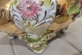 Голяма италианска порцеланова бонбониера с капак – стил Capodimonte, снимка 4