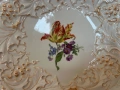 Рядък Meissen с медено златист кант ръчно декорирана, снимка 3