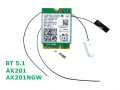 Intel AX201 AX201NGW WiFi 6 Wireless Card M.2 E Key 3000Mbps Bluetooth BT 5.0 FRU 01AX798 2хАнтена, снимка 1