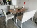 Кухненска пейка със столове, снимка 2