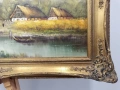 Маслена живопис „Селски пейзаж“ (65х85 см), снимка 11