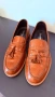 Мъжки кестеняви кожени мокасини с пискюли Russell & Bromley KEEBLE, снимка 4