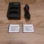 Пълен комплект 2бр. батерии LI-42B + Двойно Smart LCD Зарядно ENEGON за Фотоапарати , снимка 2