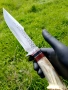 Ловен нож с кожена кания  ръчна изработка , снимка 6