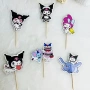 12 бр Санрио Kuromi Куроми sanrio топери за мъфини кексчета хапки парти рожден ден декор украса , снимка 2