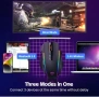 Нова Безжична геймърска мишка, 3 режима - 2.4G/USB-C/Bluetooth 6 нива 10000DPI Chroma RGB подсветка , снимка 2