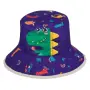 Бебешка шапка тип bucket за момче синя с динозаври 3D_1248866, снимка 1