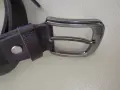 Нов кожен мъжки колан от Монголия, черен,110 см, снимка 2