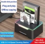 Докинг станция за RGB твърд диск, двойна докинг станция за 2,5/3,5 инча SATA HDD SSD,клониране..., снимка 11