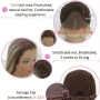 Лейс фронт перука 80 см русо-кафяв микс - синтетична 13х4 Lace Front, снимка 12