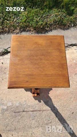 Маса помощна с дърворезба, снимка 4 - Маси - 54945424