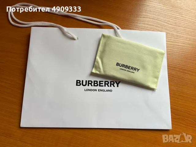 Кожено портмоне тип card holder, Burberry, тъмно кафяво, снимка 5 - Портфейли, портмонета - 55556028