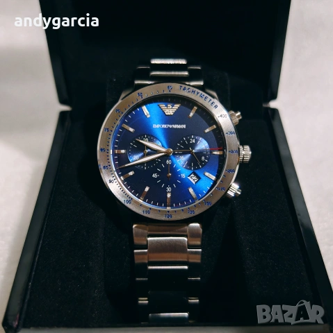 Emporio Armani Mario AR11306 мъжки часовник с хронограф дата, кварц чисто нов в кутия
