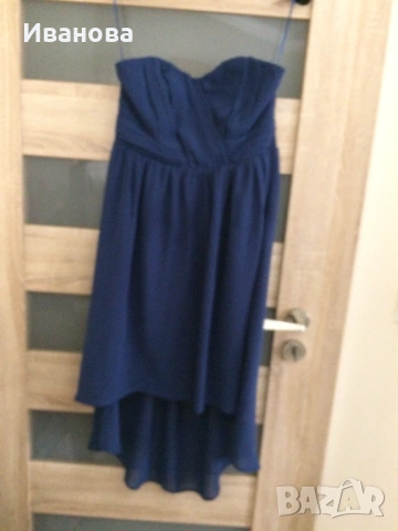 Елегантна синя рокля., снимка 2 - Рокли - 54320718