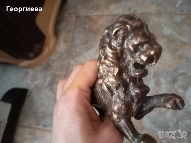 Бронзова фигура с лъв , снимка 6 - Декорация за дома - 55180169